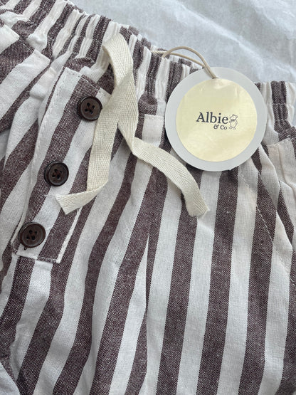 Albie & Co Striped Summer Shorts