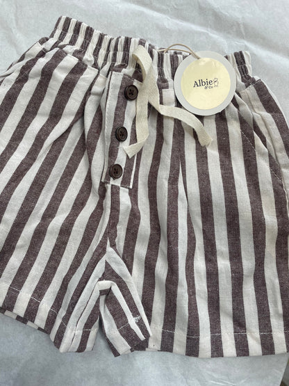 Albie & Co Striped Summer Shorts