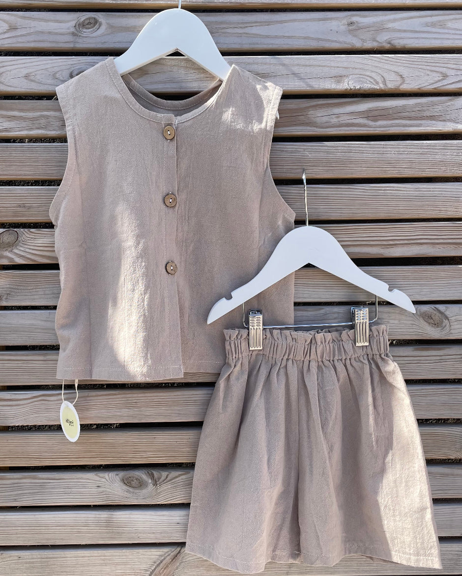 Albie & Co Linen Two Piece Set